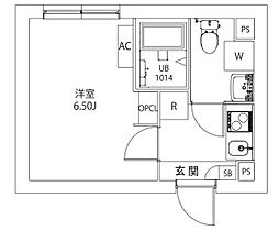 AXIA M-City武蔵小山 1Kの間取図画像