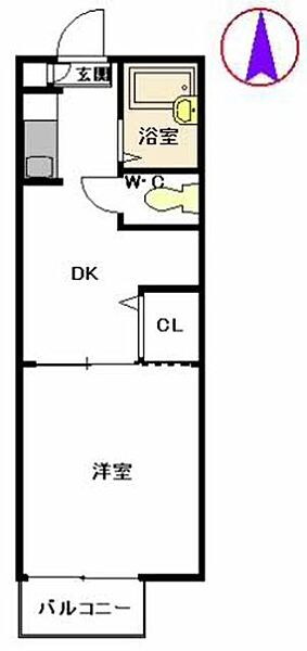 ソネットＫＯＳＥ A0202｜佐賀県佐賀市巨勢町大字牛島(賃貸アパート1DK・2階・25.68㎡)の写真 その2