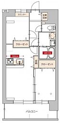 メゾン・ド・リヴェール 1SLDKの間取図画像