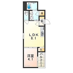 SHINculmen 1LDKの間取図画像