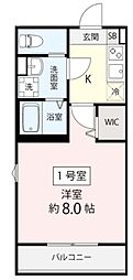 (仮称)飯山満町3丁目AP 1Kの間取図画像