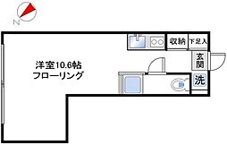 CASAKS ワンルームの間取図画像