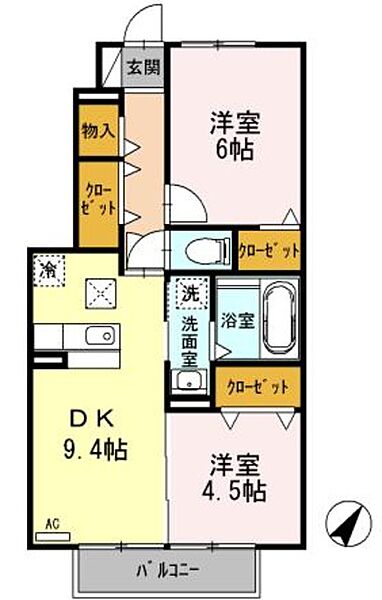 静岡県伊豆の国市寺家(賃貸アパート2DK・1階・50.80㎡)の写真 その2