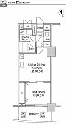プライムアーバン町屋サウスコート 1LDKの間取図画像
