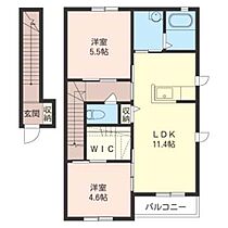 チュイルＣ 00201 ｜ 群馬県藤岡市藤岡1398-1（賃貸アパート2LDK・2階・56.90㎡） その2