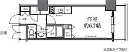 HF駒沢公園レジデンスTOWER ワンルームの間取図画像