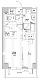 ハーモニーレジデンス高田馬場 5階1LDKの間取り