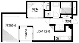 コート向ケ丘 1SLDKの間取図画像