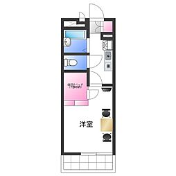 レオパレスホーマルハウト 1Kの間取図画像
