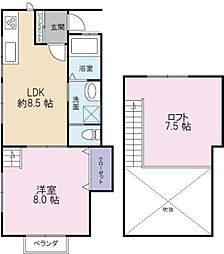 ティエドゥール 1LDKの間取図画像