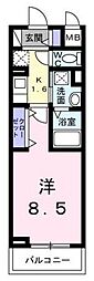 VERRINE 1Kの間取図画像