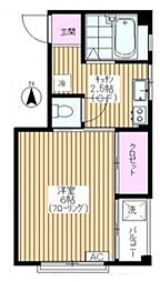 サニーハイツ 1Kの間取図画像