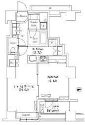 パークアクシス代官山 1LDKの間取図画像