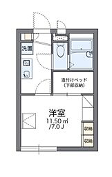 レオパレスブリアール 1Kの間取図画像