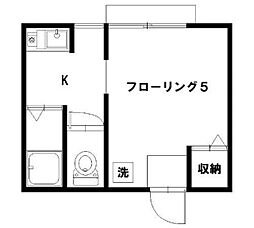 ハイム・コマツ 1Kの間取図画像