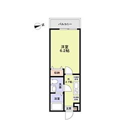 ＲＡＹＳ　ＭＡＴＳＵＤＯ 201 2階1Kの間取り