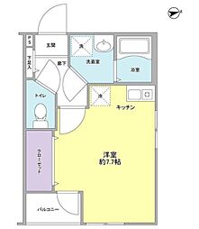 メゾン・プルミエ136 1階ワンルームの間取り