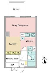 ペアシティルネッサンス 1LDKの間取図画像