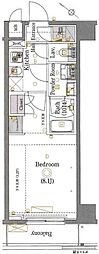 AZEST堀切菖蒲園 1Kの間取図画像