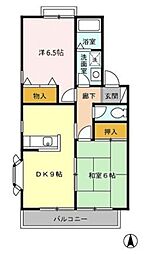 カーサ・マヤ 2DKの間取図画像