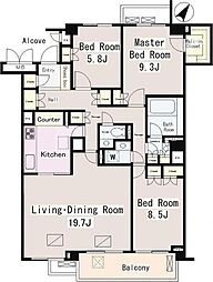 深沢パーク・マンション 3LDKの間取図画像
