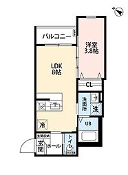 robot home 太子橋 1LDKの間取図画像