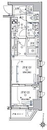 クレイシア菊川 2Kの間取図画像