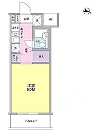 ポート旗の台 ワンルームの間取図画像