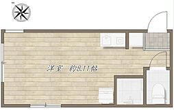 アート久米川 1階ワンルームの間取り