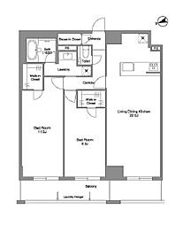 プリマステラ 14階2LDKの間取り