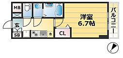 プレサンス神戸セレスティア 1Kの間取図画像