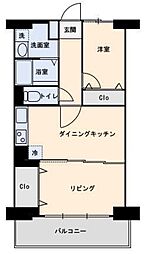 赤羽スカイハイツ 6階1LDKの間取り