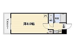 ザスクエア愛宕レジデンス 1Kの間取図画像