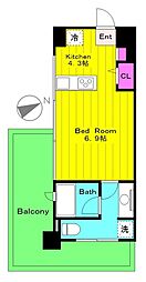 Cours 1Kの間取図画像