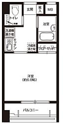 シンシア白金山北ホームズ 1Kの間取図画像