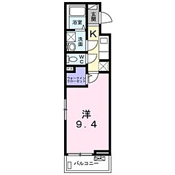 グランクラス 1Kの間取図画像