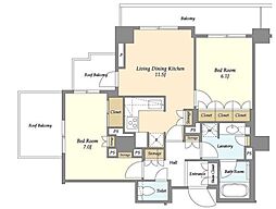 間取図画像 2LDK