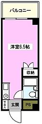 高嶺グリーンハイツ ワンルームの間取図画像