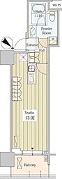 ユニゾンタワー東中野 ワンルームの間取図画像