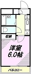 びおら女子学生寮 1Kの間取図画像
