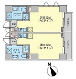 EXETOUR日本橋 ワンルームの間取図画像