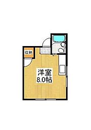 モンメゾン 3階ワンルームの間取り