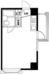 メインステージ西葛西 5階ワンルームの間取り