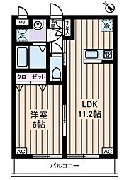 シーズン・シティ 1LDKの間取図画像