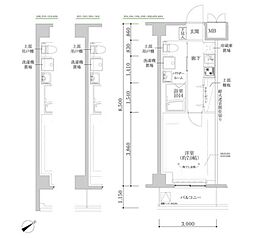 RELUXIA武蔵中原II 1Kの間取図画像