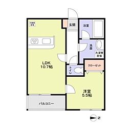 レナトスＴＡＫＵＭＩ 1階1LDKの間取り