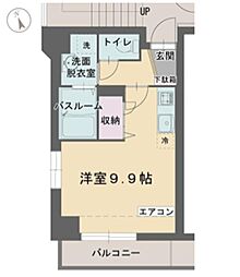 アビターレ平町 ワンルームの間取図画像