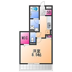 WISTERIAPLACE 1Kの間取図画像