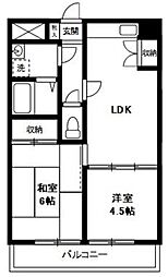 プレシアスムラタ 2LDKの間取図画像