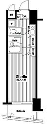 ガラ・ステージ目白 1Kの間取図画像